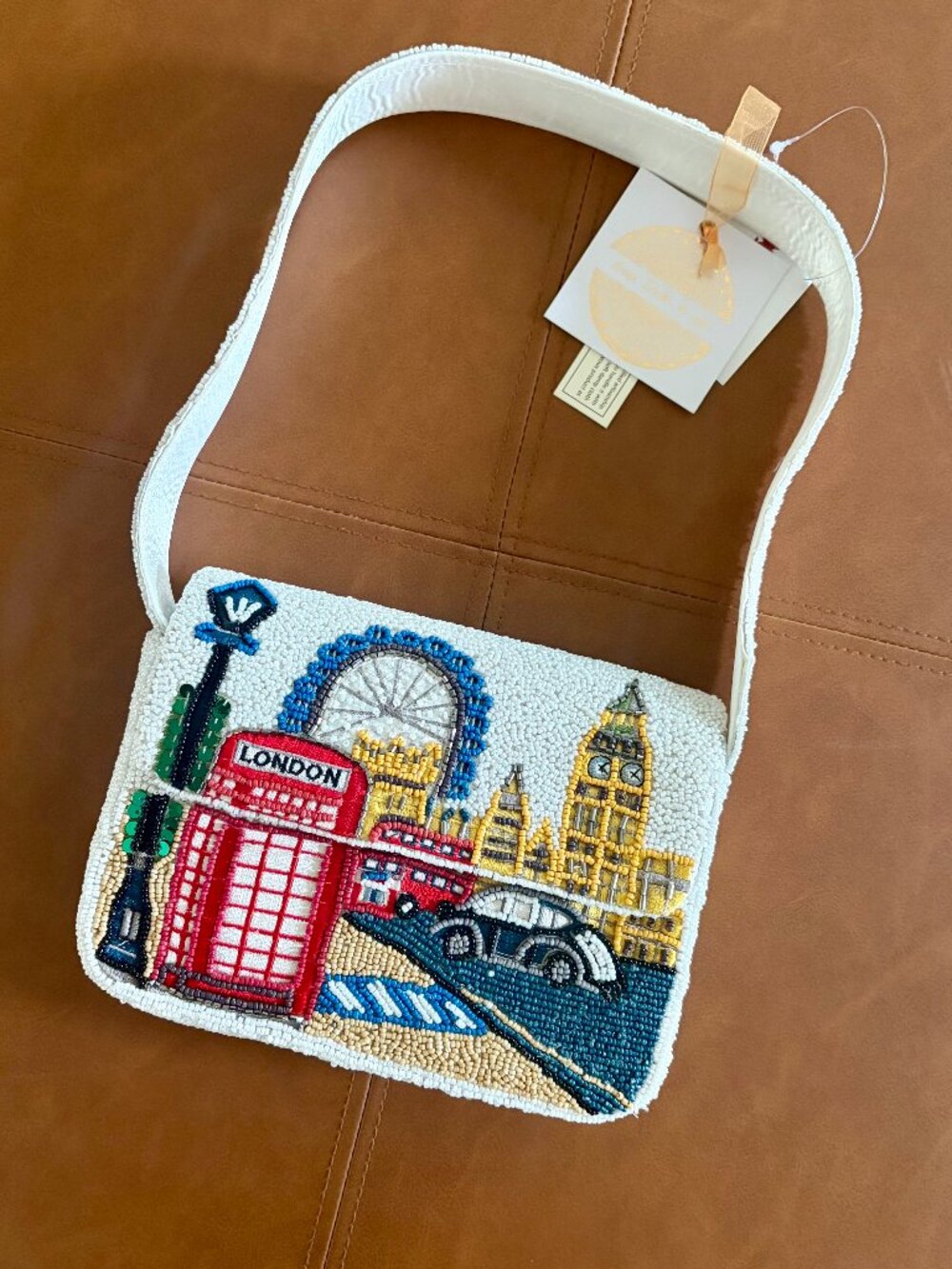 London Big Ben Beaded Shoulder Bag Purse from India to you NWT TikTok Famous